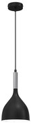 Lampadario a sospensione con filo NOAK 1xE27/15W/230V nero/cromo
