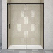 Porta doccia scorrevole Jazz, L 118-119.5 cm x H 200 cm x SP 6 mm, profilo nero