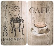 Set di 2 coperchi in vetro per fornello Bistrot, 52 x 30 cm Café - Wenko