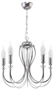 Jupiter 1688 - Lampadario su catena MELANI 5xE14/40W/230V argento
