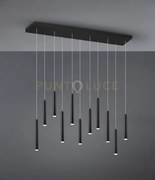 Tubular sospensione led 30,8w 3850lm, 3000kk rettangolare 11 tubi n...