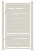 Cancello con serratura manuale Privacy in ferro, apertura a sinistra, L 104.5 x H 180 cm, di colore bianco