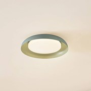 Lindby Plafoniera LED Florie, verde chiaro, PC, Ø 40 cm