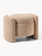 Pouf in teddy con spazio contenitore Benji