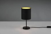 Lampada jerry metallo e paralume nero e oro h.28,5cm nero r50491080