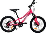 Bicicletta Mountain Bike per Bambini Unisex 20" MTB Phoenix 7V in Acciaio Fucsia...