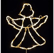 Decorazione natalizia per finestra a LED 35xLED/3xAA IP44 angelo bianco caldo