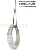 Miley-s1 p sospensione 1 luce con base a led 12w  anello luminoso d...