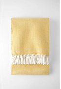 Plaid giallo miele con contenuto di cotone , 140 x 180 cm Skyline - Euromant