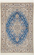 Nain Tappeto 110x170 Blu (Iran) Annodato A Mano