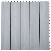 Pavimento esterno  in composito in bambù e plastica (bpc) Luxury grigio L 60 x L 60cm, Sp. 25 mm 2 pezzi