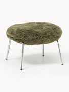 Sgabello soffice con piedini in metallo Luan