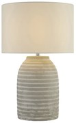 Lampada Scrivania Contemporanea Costola Cemento Bianco Acciaio Grigio 1 Luce E14