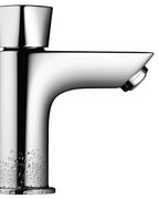 Rubinetto per lavabo a canna bassa getto laminare cristallino MyCube cromato lucido HANSGROHE H 13.3 cm