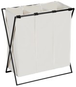 WENKO 71298800 - Cesto portabiancheria TRIO 69x76 cm crema/nero