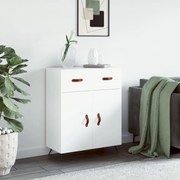 Credenza bianca 69,5x34x90 cm in legno multistrato