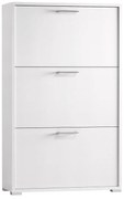 Scarpiera 3 ante L 65 x H 112 x P 28 cm 10 paia, bianco
