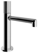 Treemme T30 Miscelatore monocomando lavabo 108mm con maniglia zigrinata in ottone cromo