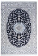 Nain Tappeto 210 x 300 Blu (Iran) Annodato A Mano