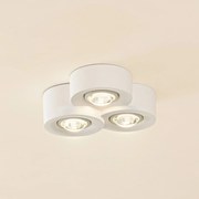 Plafoniera Lindby Levia, a 3 luci, 26x24,5 cm, bianco, gesso