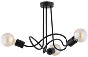 Lampadario a plafone WINGO 3xE27/15W/230V nero