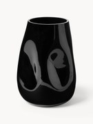 Vaso in vetro soffiato Obsidian, alt. 26 cm