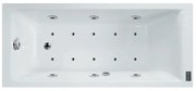 Vasca idromassaggio rettangolare Galaxy DS Confort,bianco ,170, 70 cm, 16 bocchette, SANYCCES