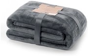 Coperta in microfibra grigio scuro, 220 x 240 cm Mic - DecoKing