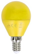 Lampadina Led E14 G45 a sfera 4W Gialla Aigostar