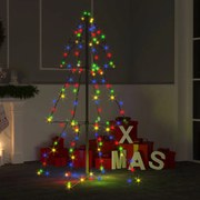 Albero di Natale a Cono con LED per Interni Esterni, Albero di Natale a Cono 160 LED per Interni Esterni 78x120 cm III