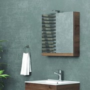 Kamalu - specchio bagno contenitore da 60 cm con 2 ante nel-60