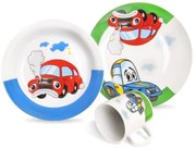 Set da pranzo per bambini in porcellana 3 pezzi Cars - Orion