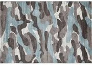 Tappeto 120x170 cm Camouflage grigio e blu