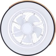 Brilagi-LED Dimmerabile lampada a LED con ventilatore LED/30W/230V 3000-6500K nero/rovere +telecomando