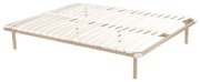 Rete a doghe 180 x 200 cm 2 x 19 doghe Con piedi Beige  - KALISTA di YSMÉE