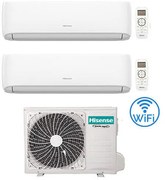 Climatizzatore Condizionatore Hisense Hi Comfort Wifi R32 Dual Split Inverter 9000 + 9000 btu con u.e. 2AMW42U4RGC Classe a++/a+