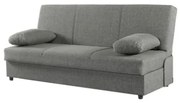 Divano Letto Contenitore 190x64x90 Jimmy In Tessuto Grigio Scuro