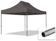 TOOLPORT 3x4,5m gazebo pieghevole, PREMIUM acciaio, grigio scuro - (600053)