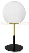 Jugen lampada da tavolo oro e nero attacco e27 in metallo e vetro o...