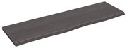 Ripiano muro grigio scuro 100x30x2 cm massello rovere trattato