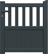 Cancelletto GARDENGATE Florenca grigio in alluminio antracite H 119.6 x L 100 cm