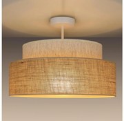 Lampadario a plafone BOHO 1xE27/60W/230V diametro 40 cm color crema/beige
