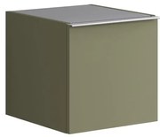 Struttura semi colonna da bagno Pixel 1 anta laccato opaco verde salvia L 40 x H 40 x P 45.5 cm