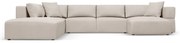 Divano angolare a U beige, angolo sinistro Esther - Milo Casa