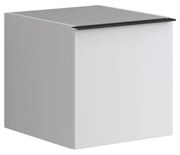 Struttura semi colonna da bagno Pixel 1 anta laccato opaco bianco L 40 x H 40 x P 45.5 cm