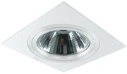 Portafaretto orientabile AR111 da incasso 182x182mm Bianco Quadrato 1 posto Novaline