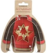 Set 2 formine tagliabiscotti Natale stella e maglione