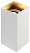 Applique Da Esterno Moderna Tower Alluminio E Vetro Bianco E Oro Led 6,6W 3000K