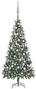 Albero di Natale Preilluminato con Palline e Pigne, Albero di Natale Preilluminato con Palline e Pigne 210 cm IV