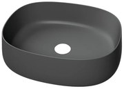 Lavabo da appoggio Paddle rettangolare in ceramica L 50 x H 40 cm nero